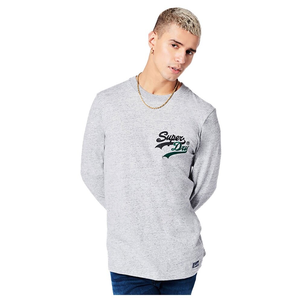 Футболка с длинным рукавом Superdry Vintage Vl Interest, серый футболка superdry vintage vl interest черный