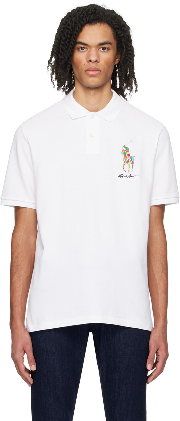

Белая классическая футболка-поло Big Pony Polo Ralph Lauren