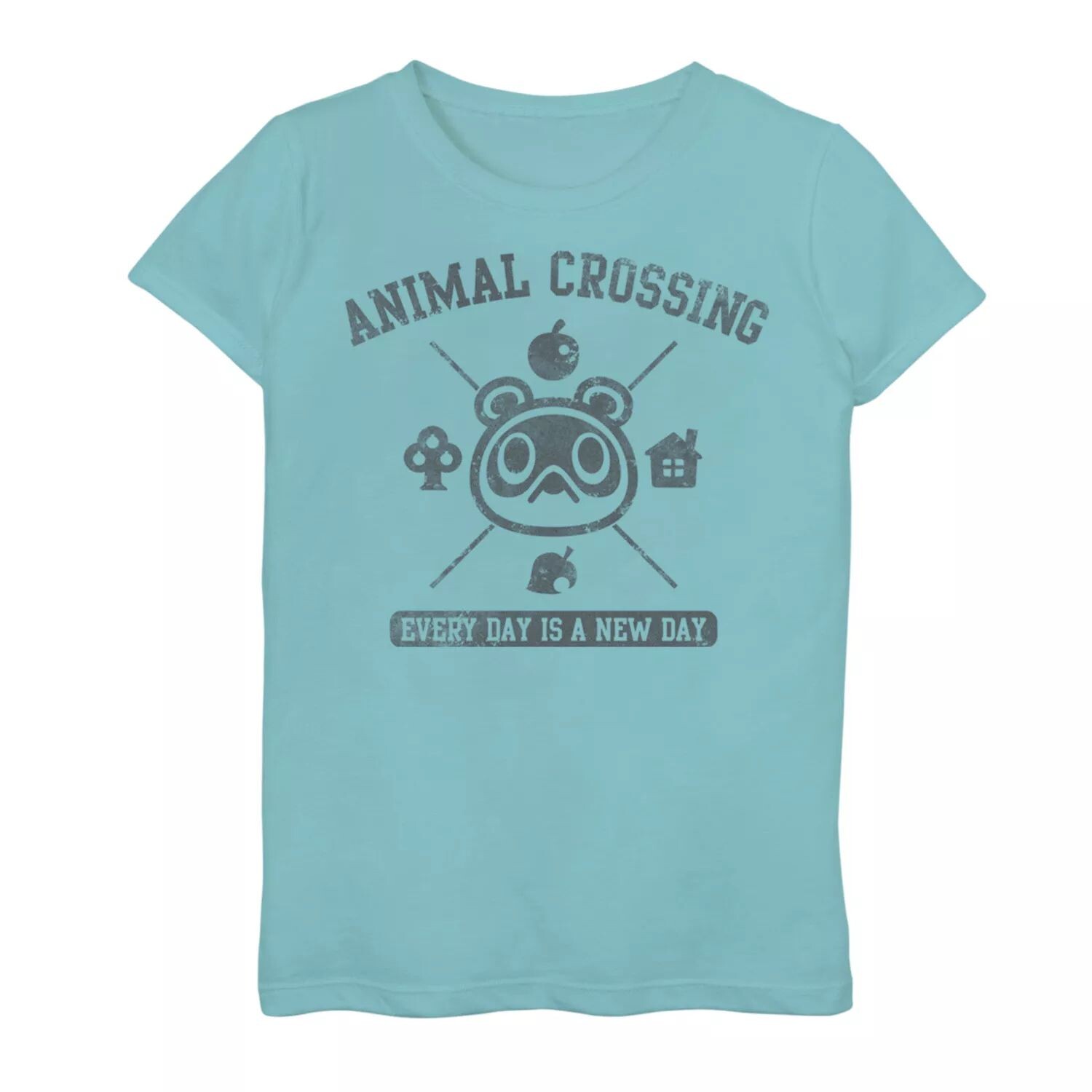 

Футболка с логотипом Nintendo Animal Crossing Everyday Is A New Day для девочек 7–16 лет Licensed Character