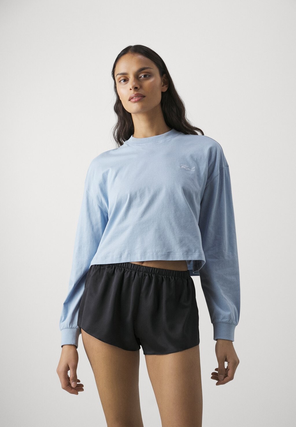 

Пижамный топ SIGNATURE LONG SLEEVE KARL LAGERFELD, Светло-синий