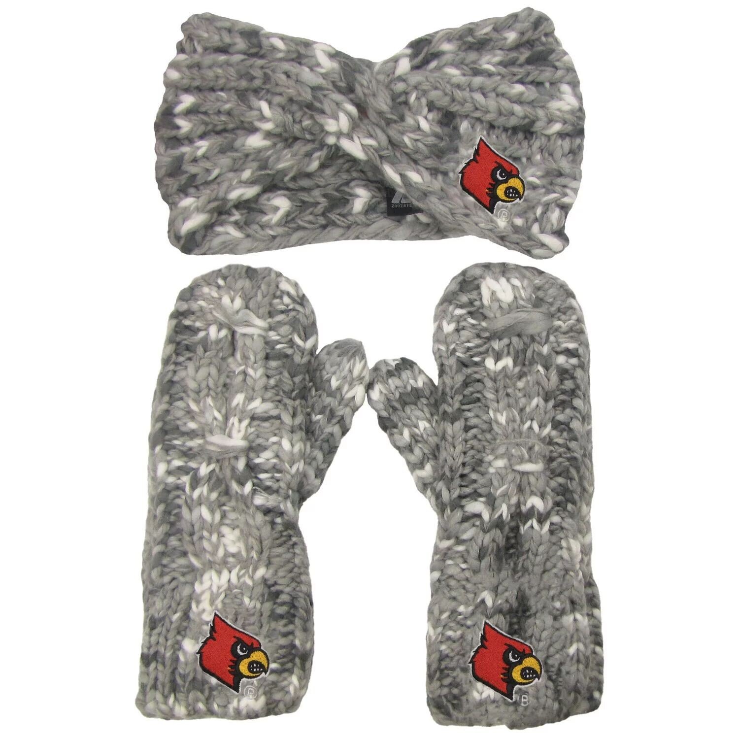 

Женский комплект из повязки на голову и варежек с логотипом ZooZatz Louisville Cardinals
