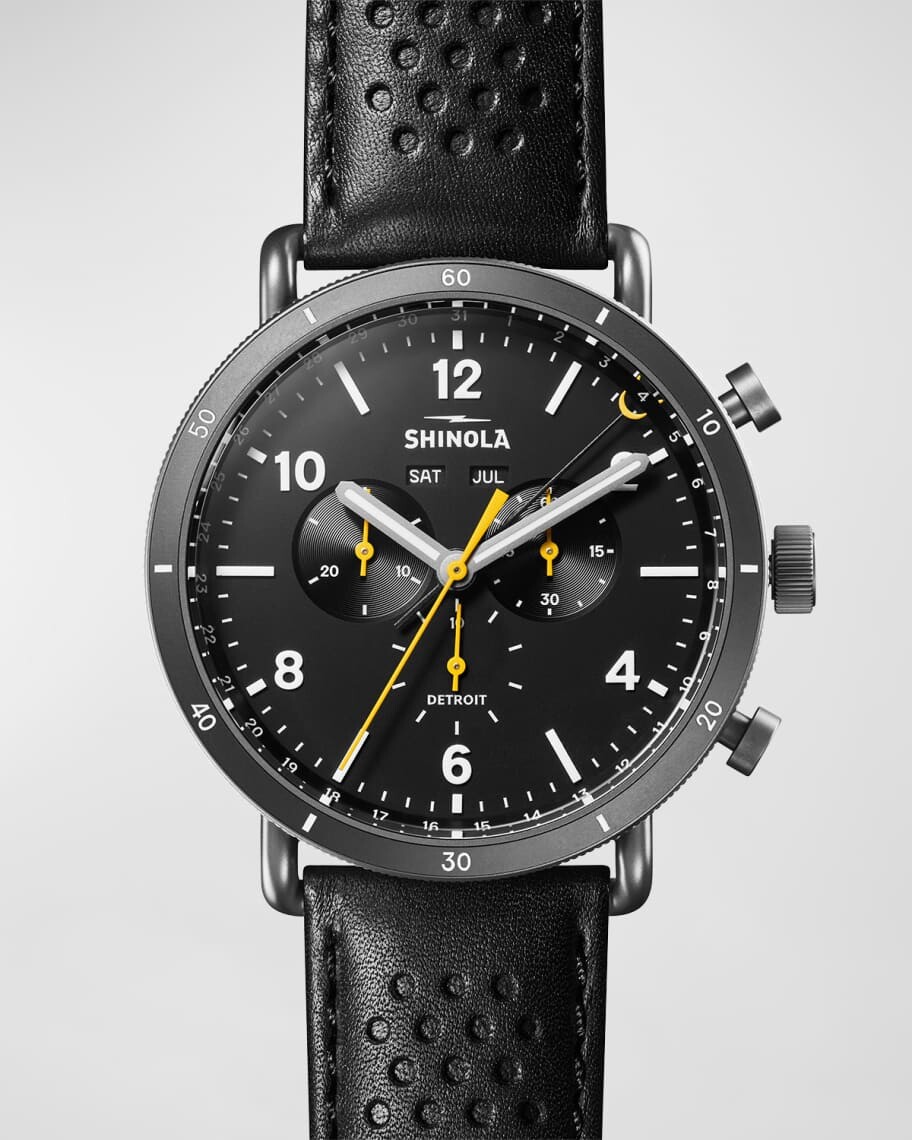 

Мужские кожаные часы Canfield Sport с хронографом, 45 мм Shinola