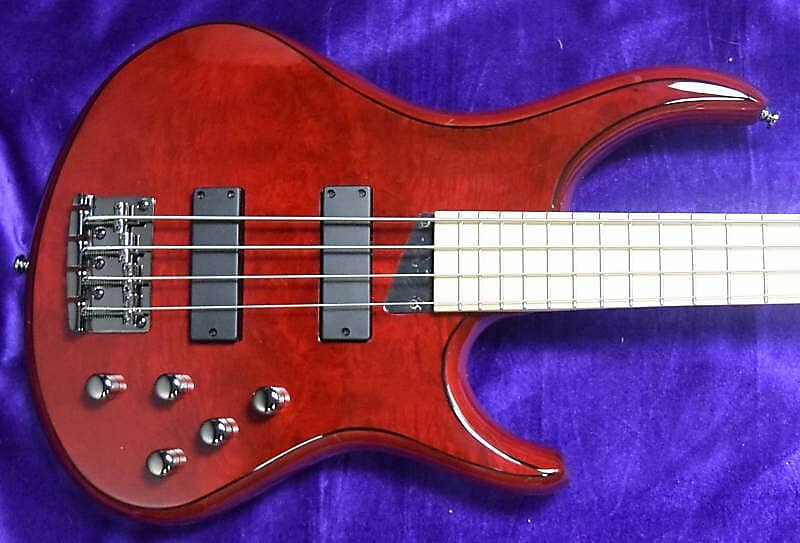 цена Басс гитара MTD Kingston Z-4, Trans Cherry Gloss with Maple Fingerboard