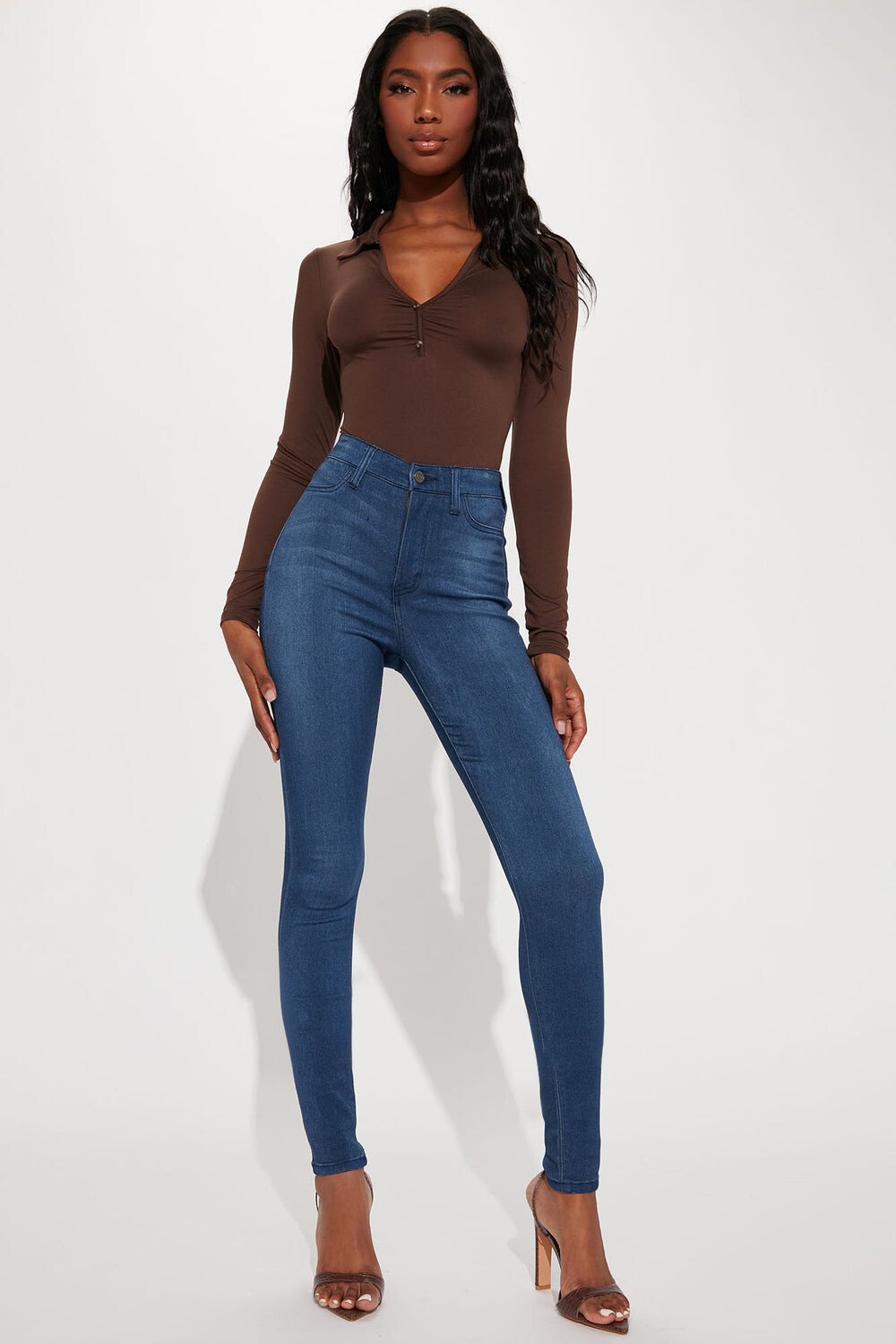 

Джинсы скинни Fashion Nova FN22804A31T, синий
