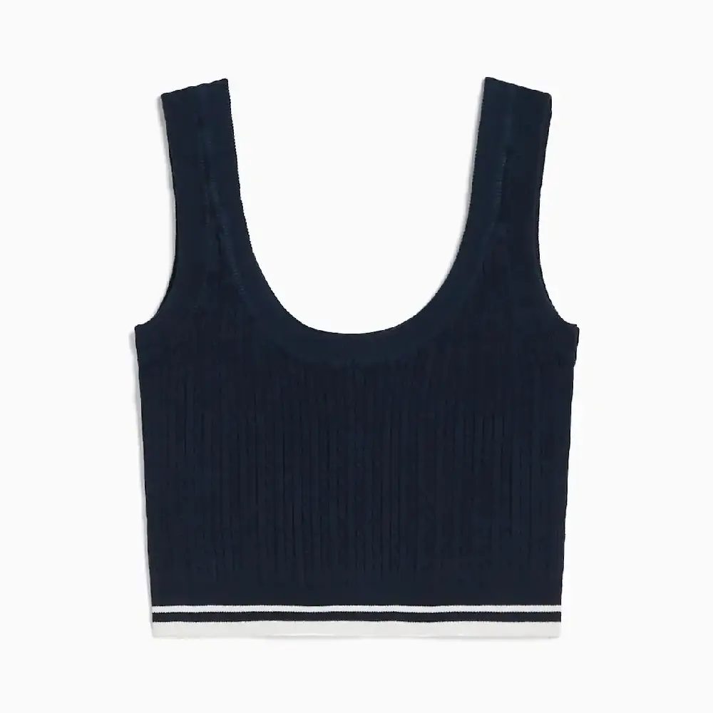 

Топ Bershka Cable-knit, синий
