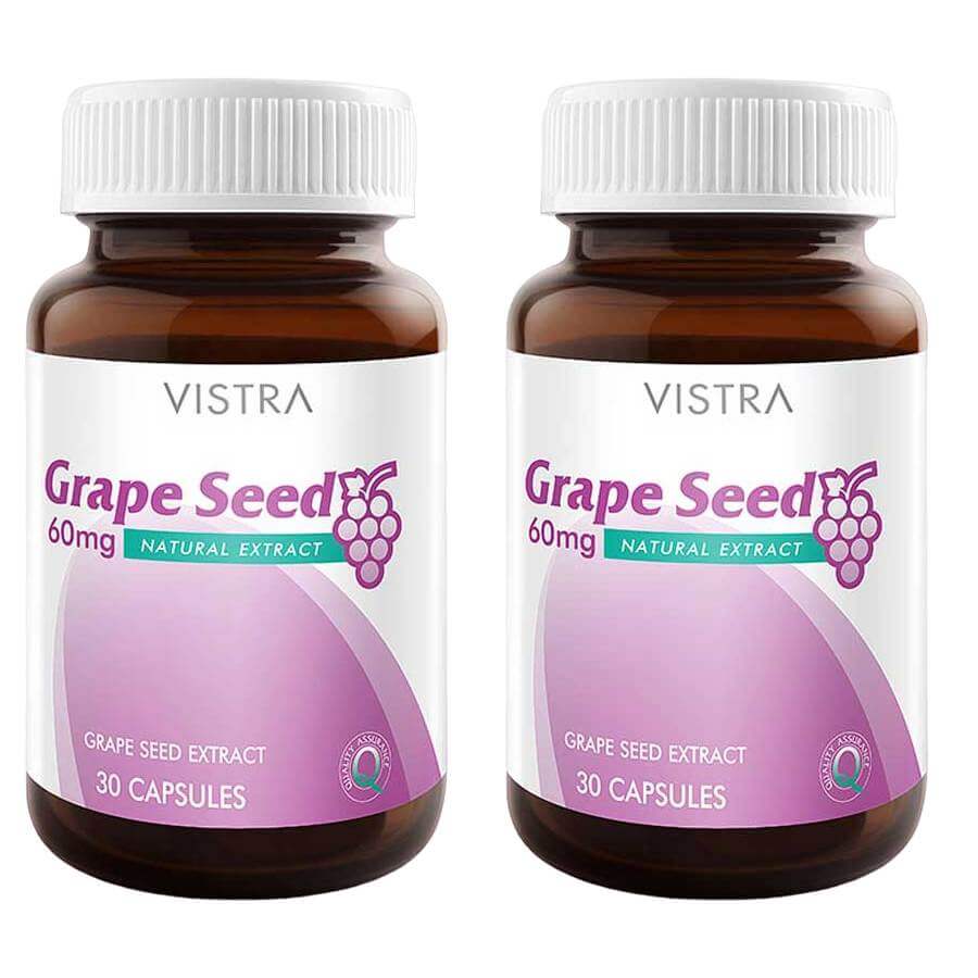 экстракт виноградных косточек vistra grape seed 60 мг 2 банки по 30 таблеток Экстракт виноградных косточек Vistra Grape Seed 60 мг, 2 банки по 30 таблеток