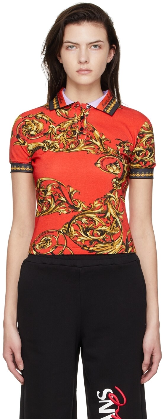 

Поло Red Regalia в стиле барокко Versace Jeans Couture, Черный