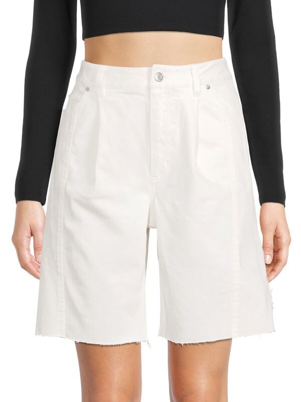 

Джинсовые Шорты Derek Lam 10 Crosby Soft с бахромой, белый