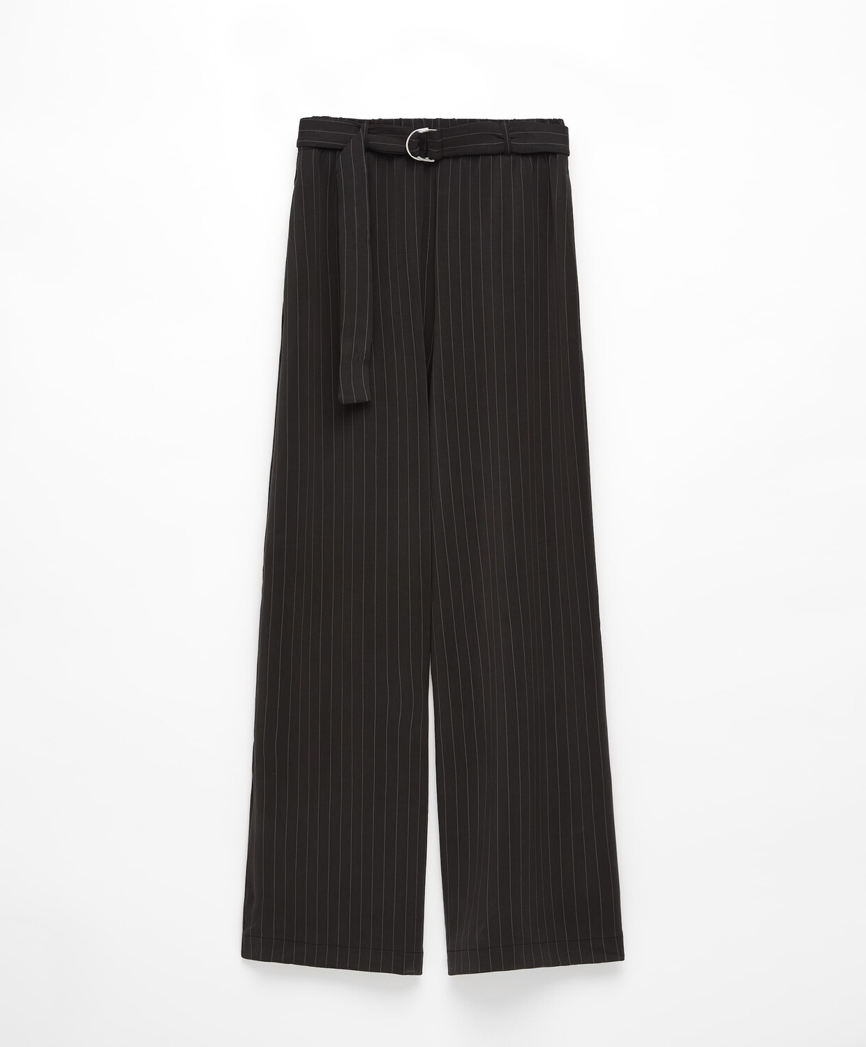 

Брюки Oysho Pinstripe Wide-leg, черный