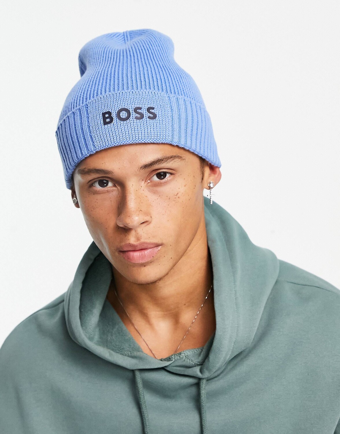 

Синяя шапка с логотипом BOSS Athleisure Asic