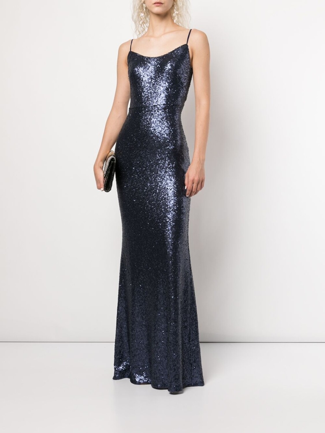 

Marchesa Notte Bridesmaids вечернее платье с пайетками, синий