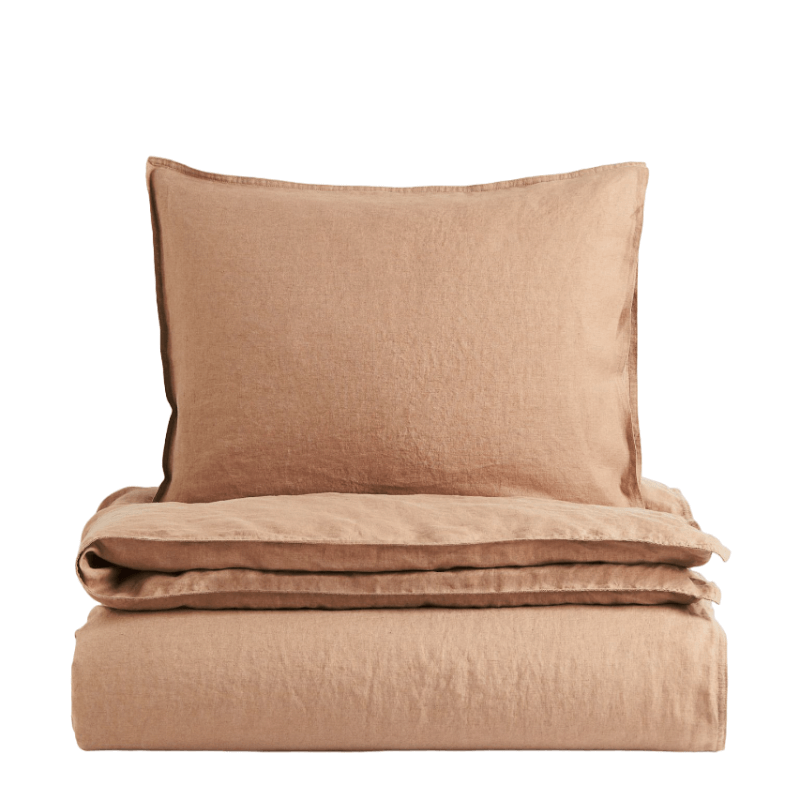 Комплект односпального постельного белья H&M Home, коричневый