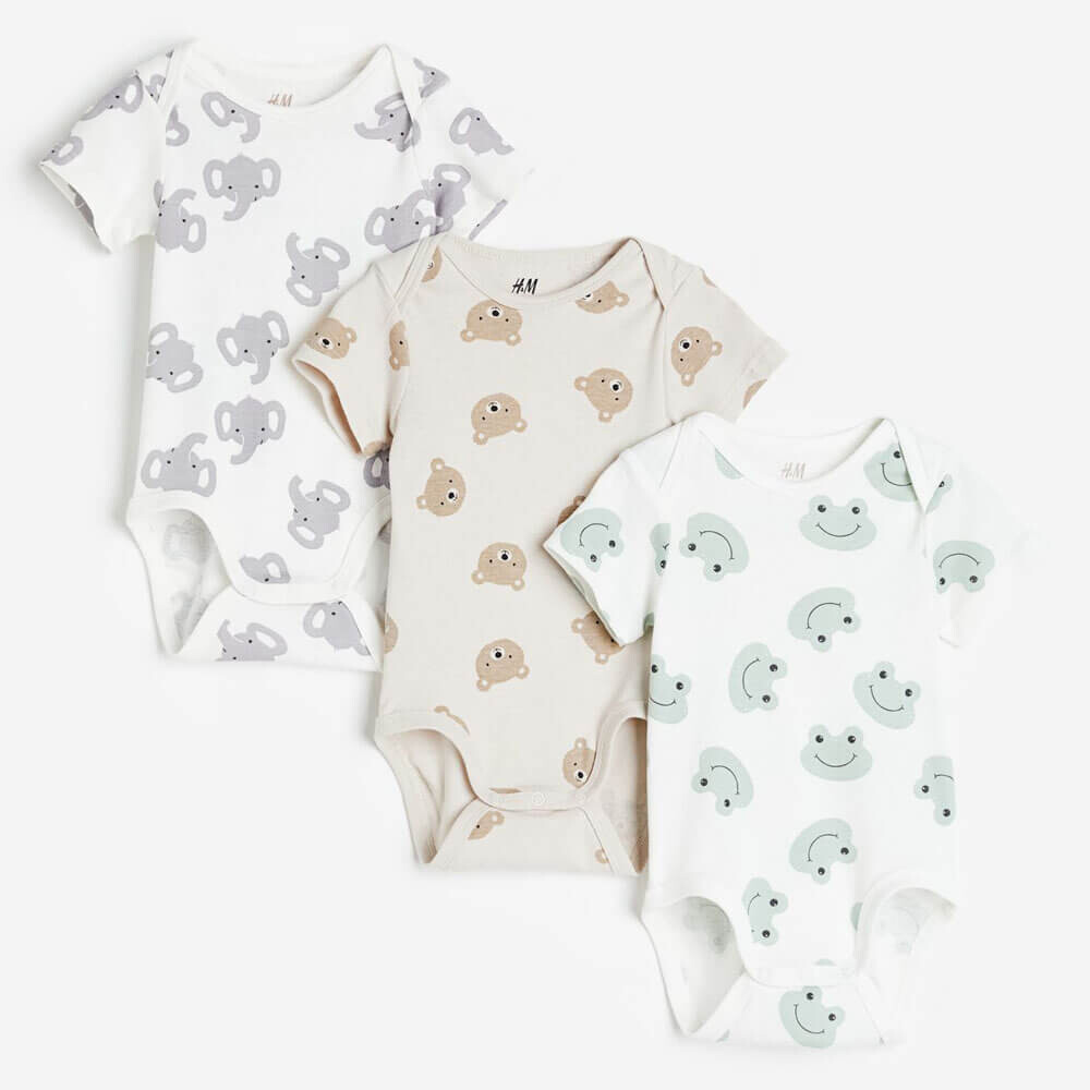 

Комплект боди H&M Cotton, 3 штуки, белый
