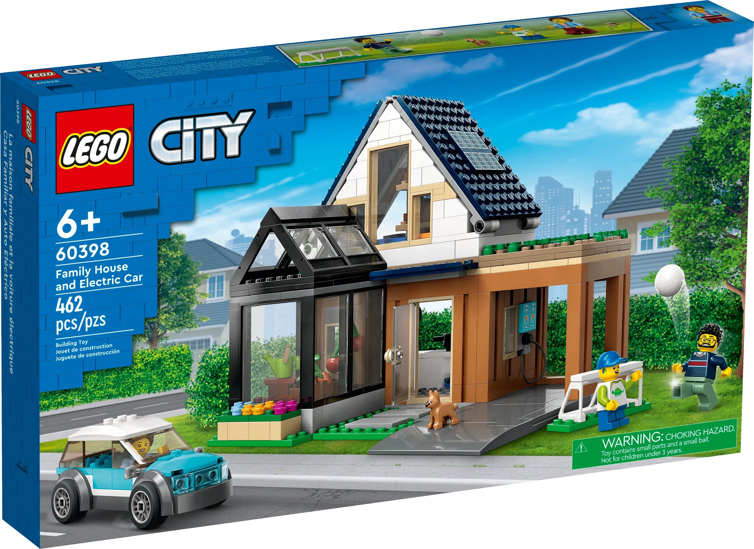 цена Конструктор Lego City Family House And Electric Car 60398, 462 детали