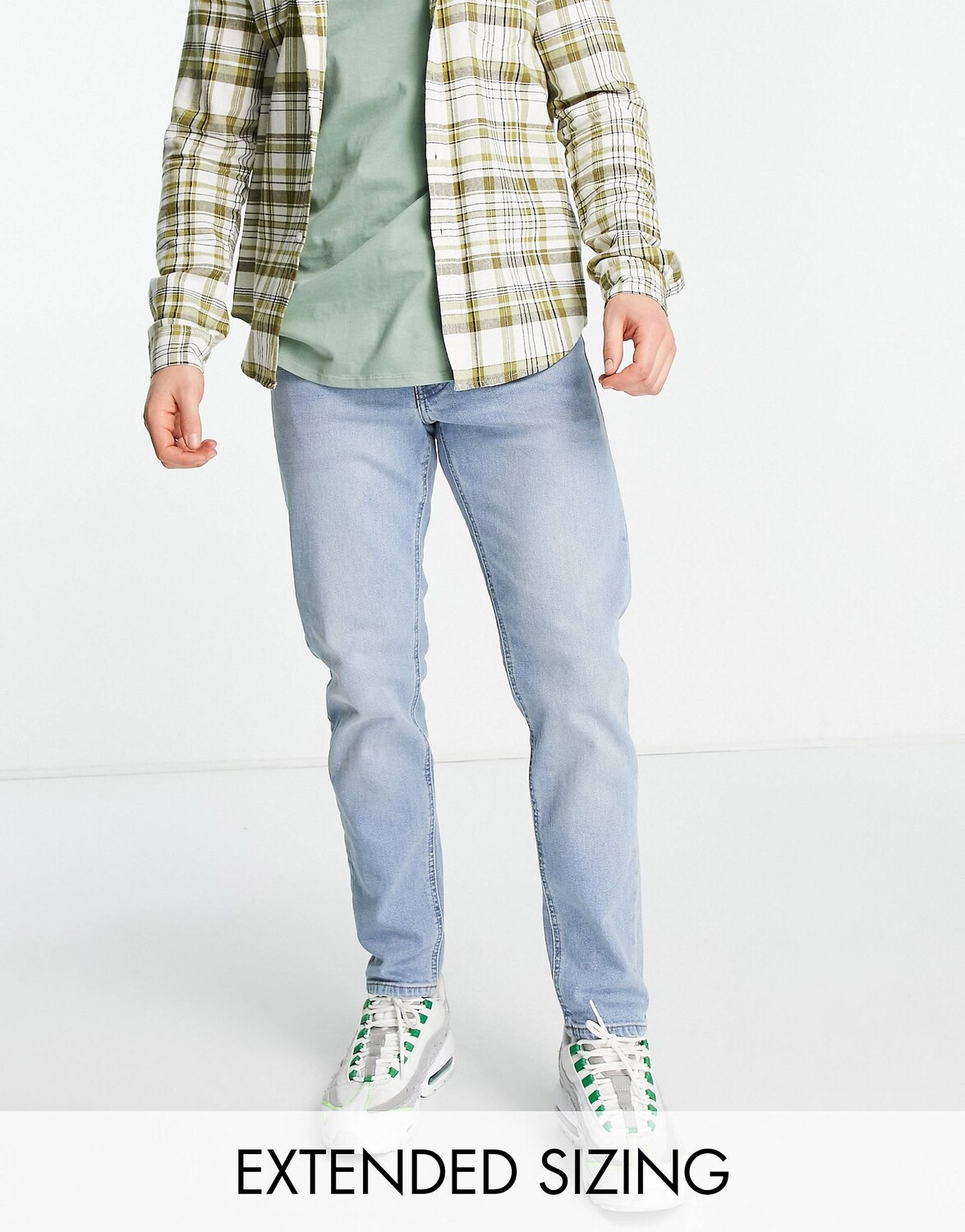 

Голубые зауженные джинсы ASOS DESIGN