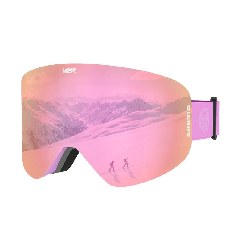 

Лыжные очки Vizer Blush Slopester — противозапотевающие — UV400 — красные