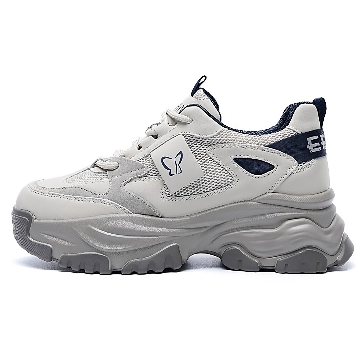 

Кроссовки Eblan Thick-soled Heightened Mesh (размер 39), серый/темно-синий