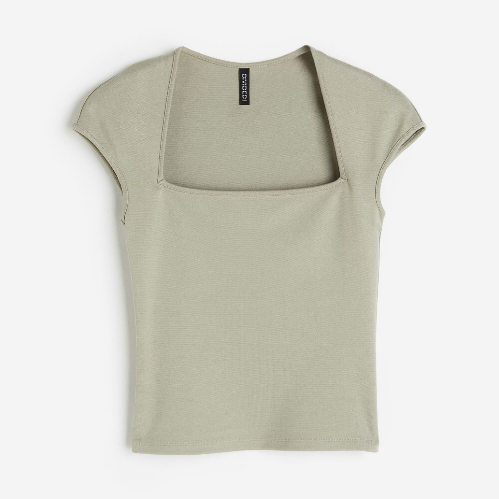 

Топ H&M Cap-sleeved, хаки