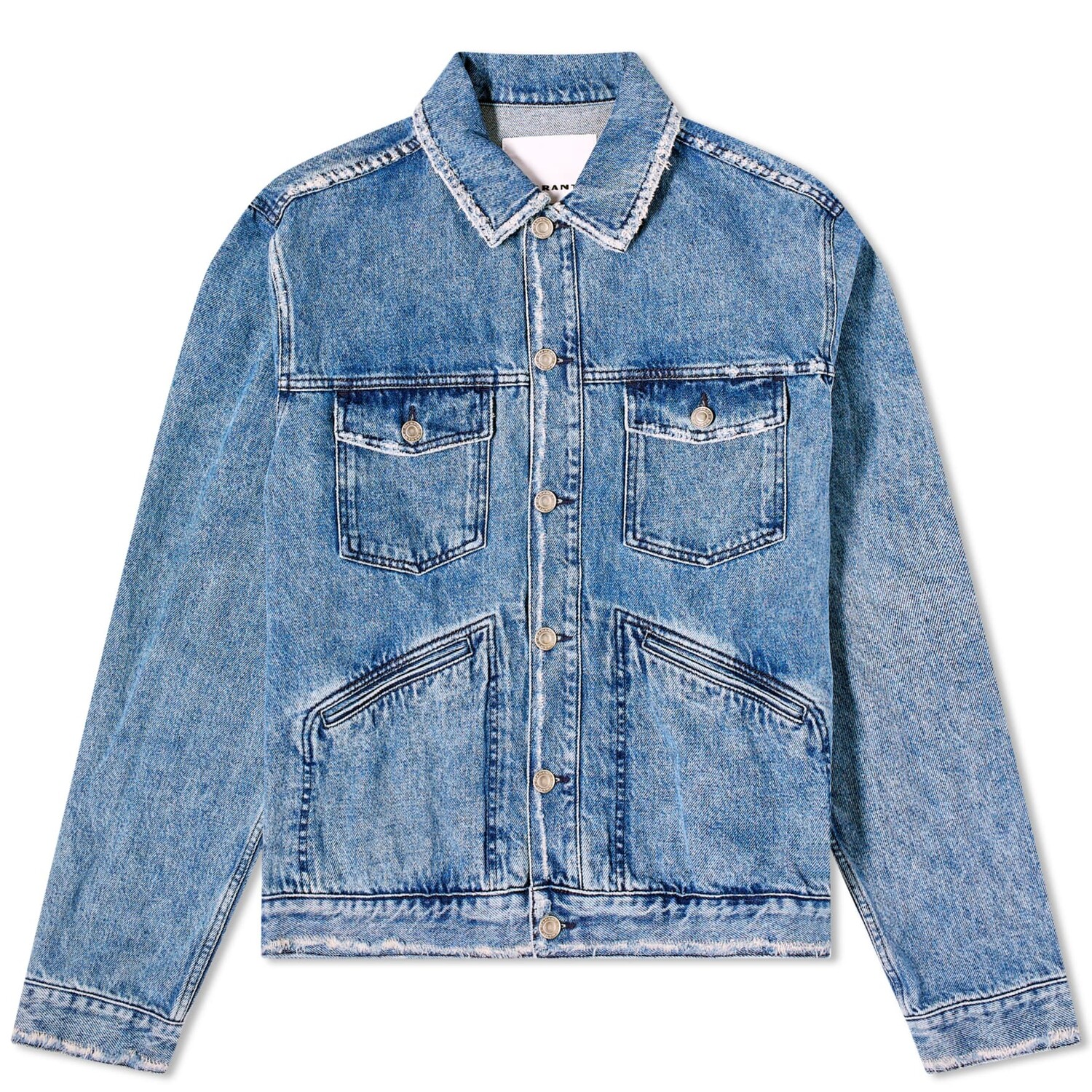 Куртка Isabel Marant Jango Back Logo Denim, голубой бейсболка из парусины с логотипом tyron isabel marant красный