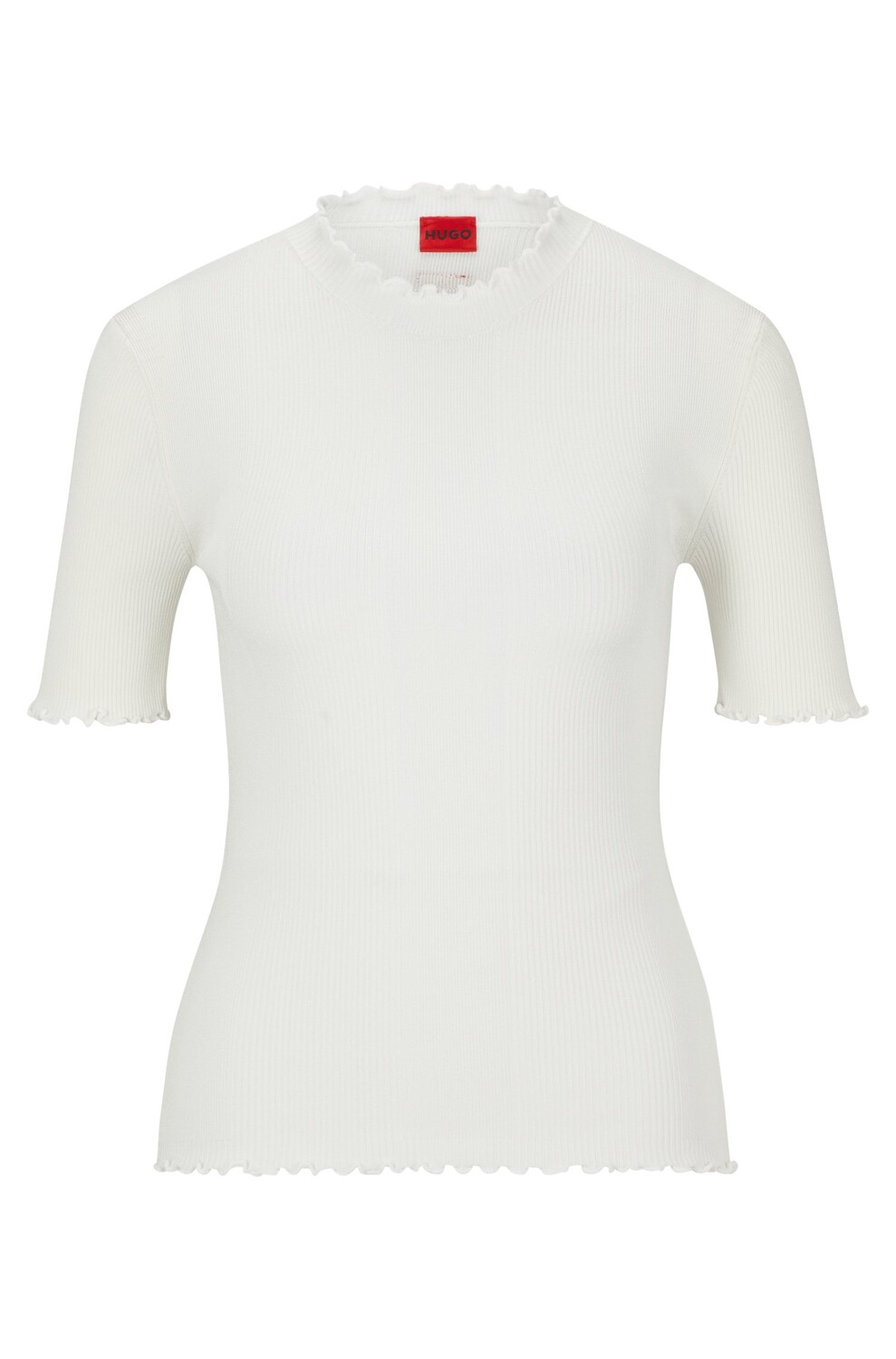 

Водолазка Hugo Mock-neck With Short Sleeves And Ribbed Structure, белый