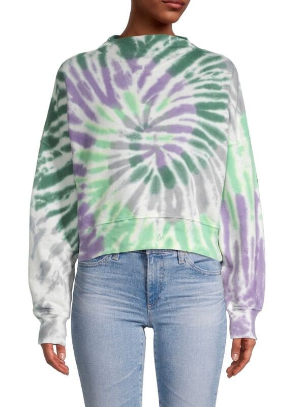 

Толстовка Eleven Paris Tie-Dye с воротником под горло, botantical, Серый