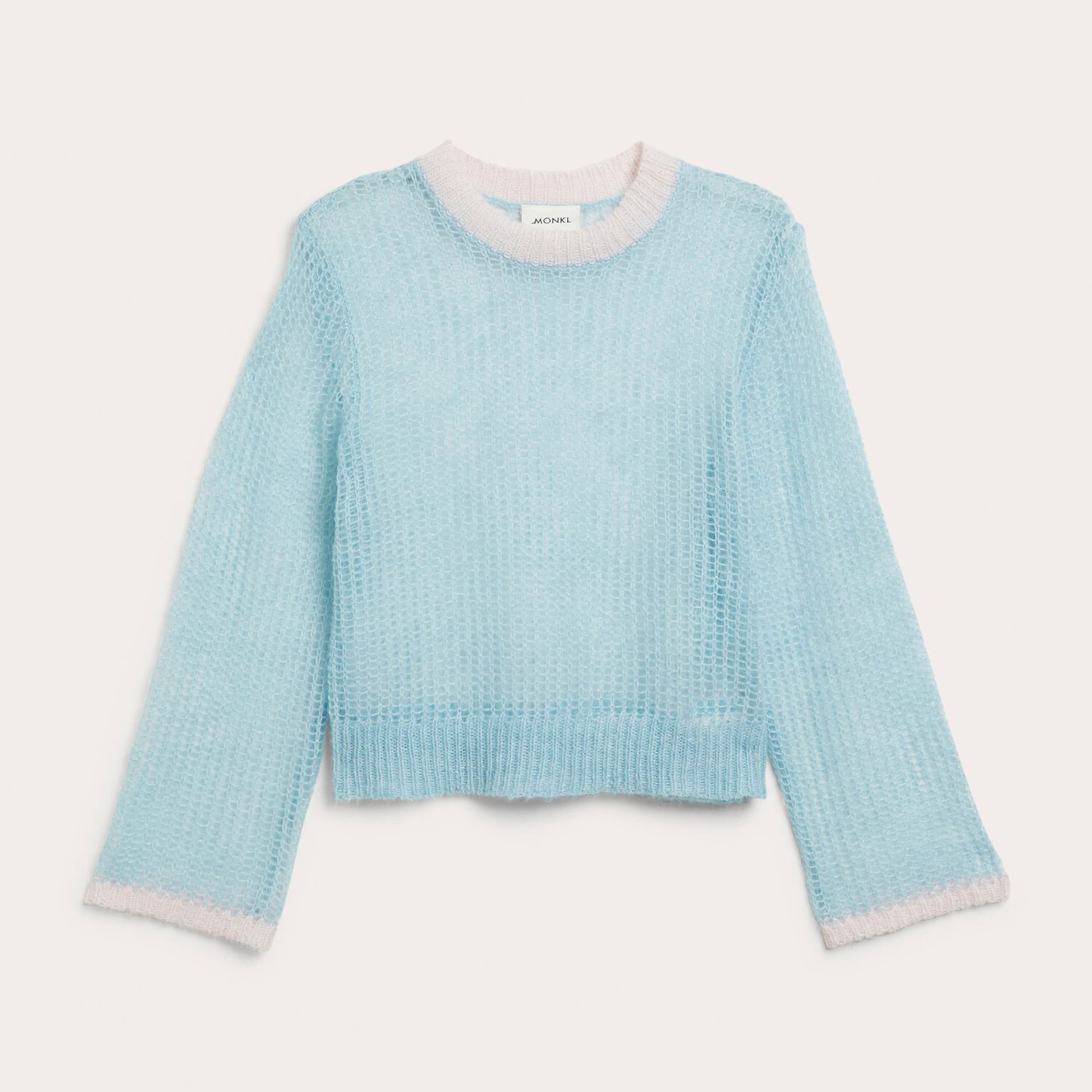 

Свитер Monki Oversized sheer knitted, светло-голубой