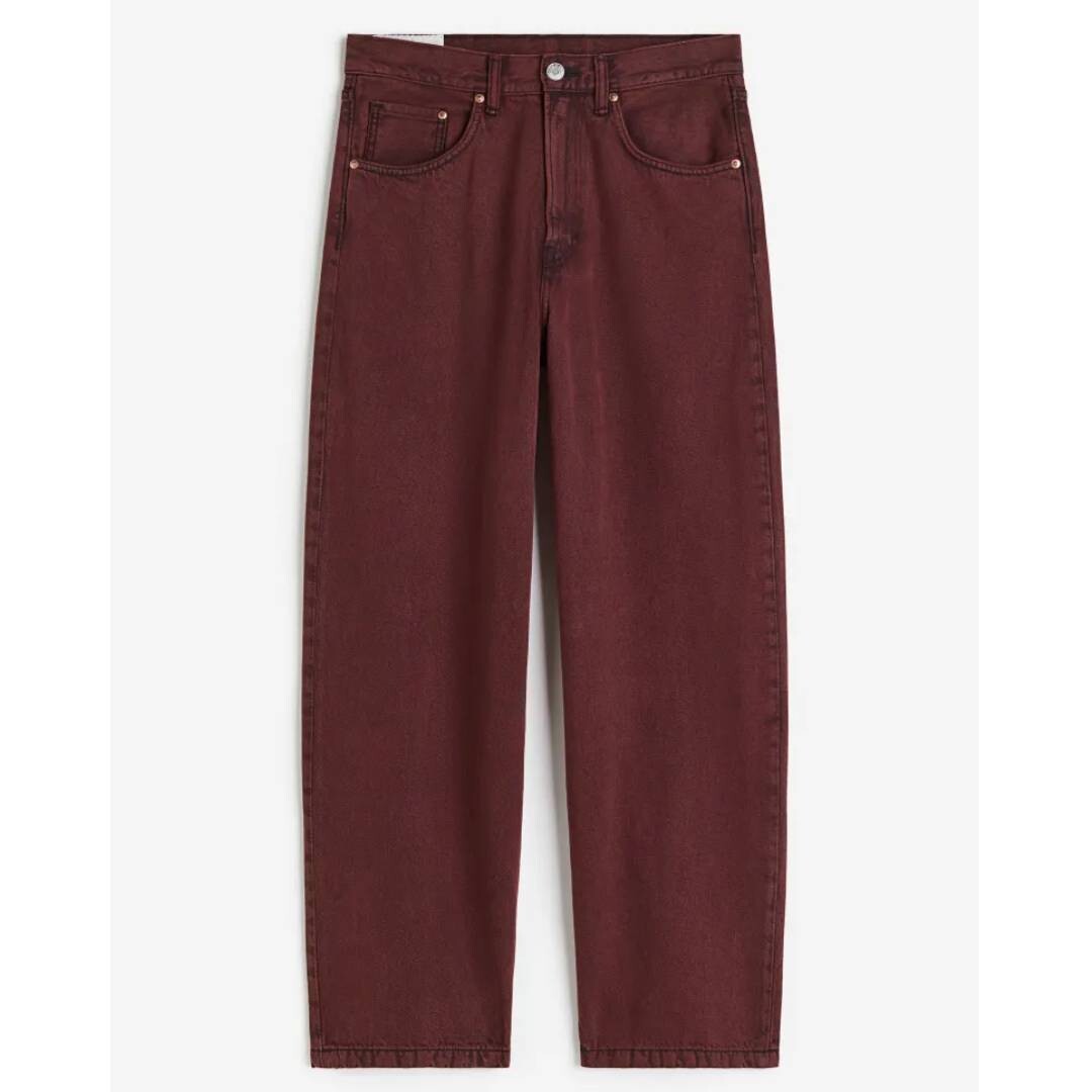 

Джинсы H&M Baggy, темно-красный