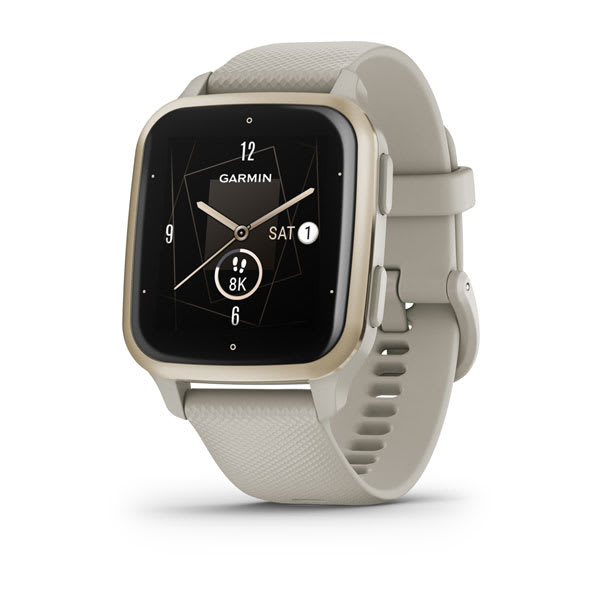 цена Умные часы Garmin Venu Sq 2 - Music Edition, серый с безелем цвета кремового золота