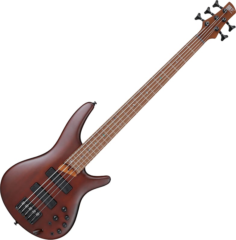 Ibanez SR505E 5-струнная бас-гитара коричневого цвета из красного дерева SR505EBM 5-String Bass Guitar цена и фото