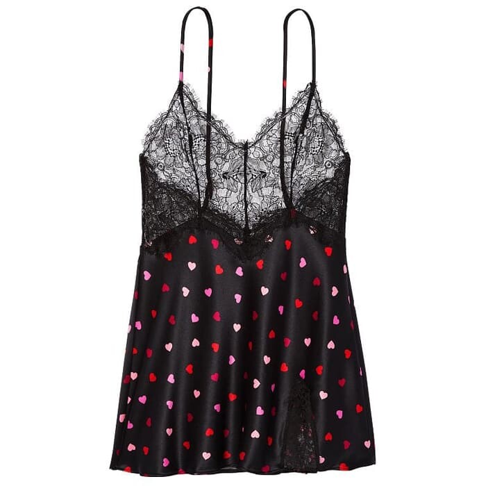 

Ночная рубашка Victoria's Secret Lace Top, черный/разноцветный