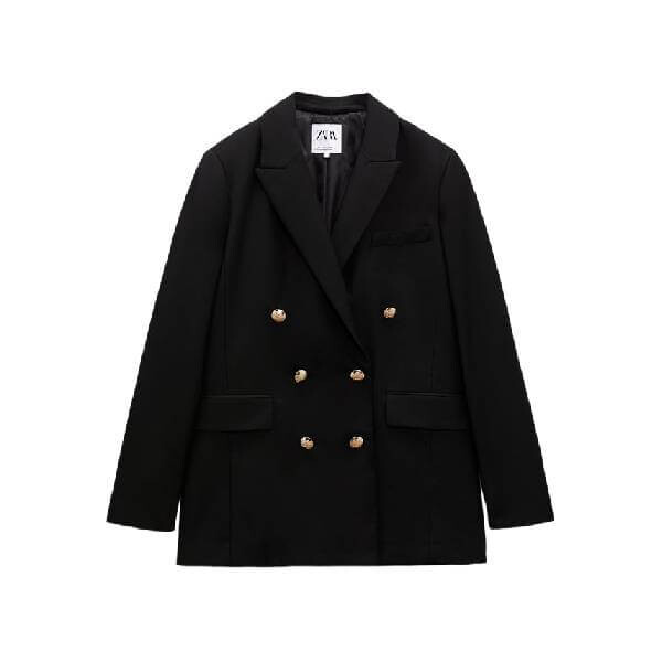 

Блейзер прямого кроя Zara, черный