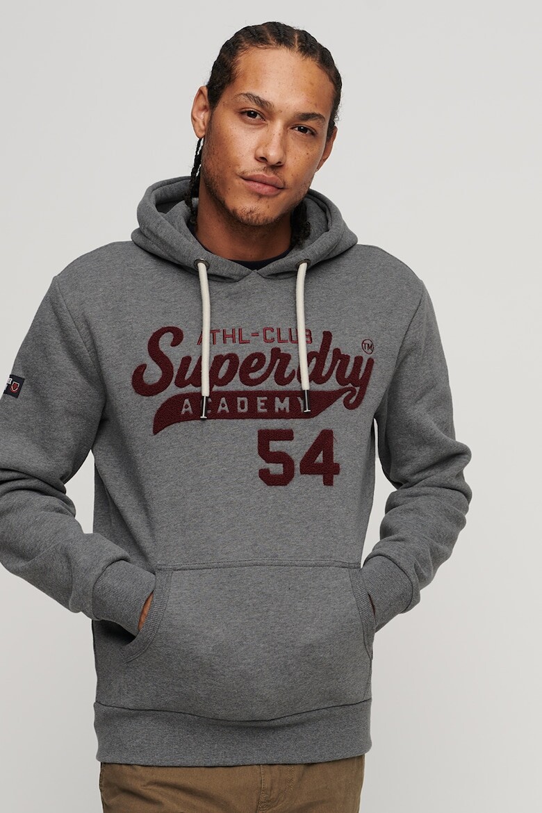 

Толстовка Ovin Athletic с карманами-кенгуру и завязками Superdry, бургундия