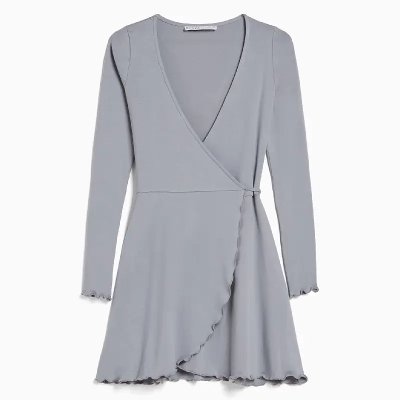 

Платье Bershka Long Sleeve Mini, серый