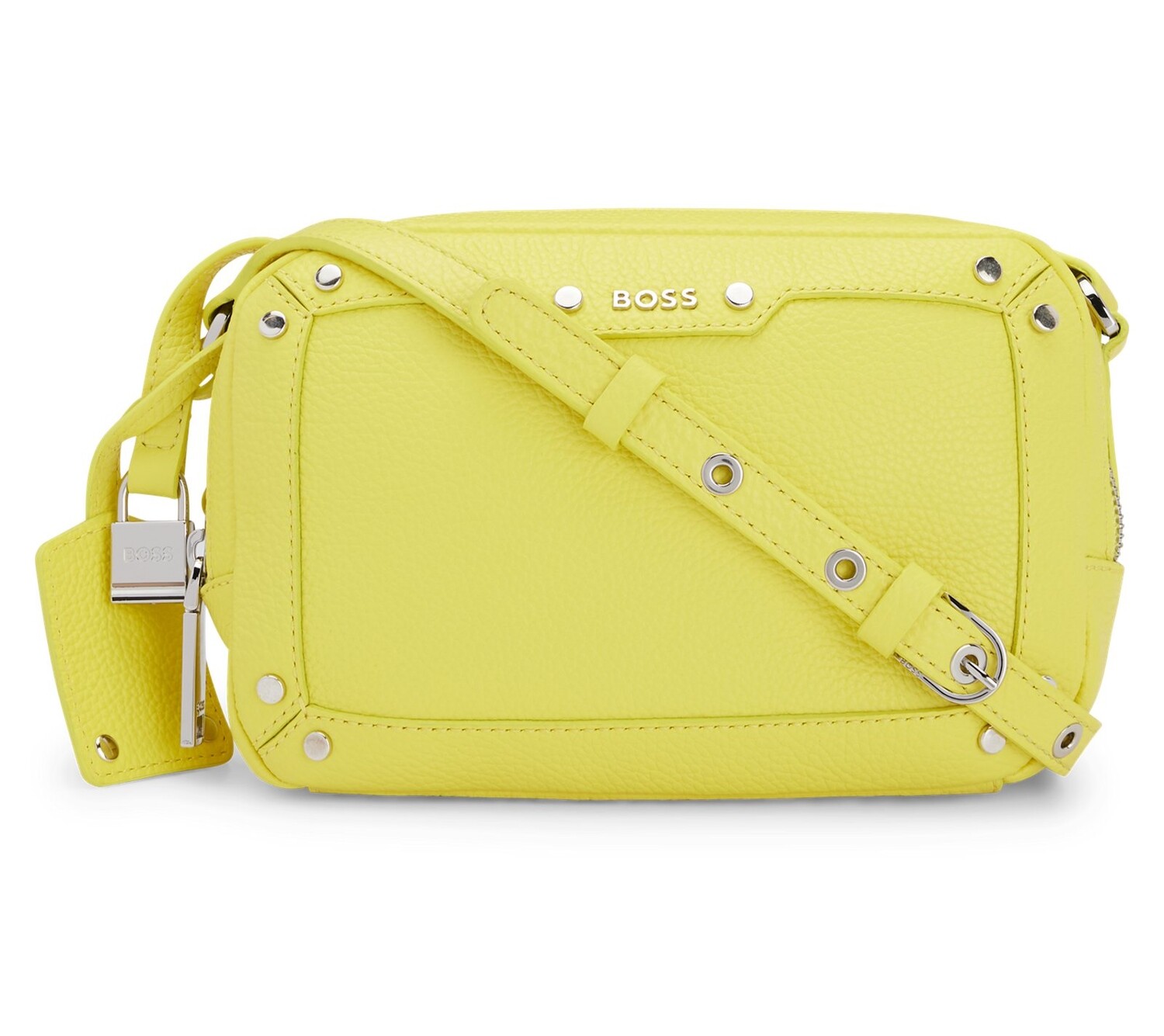 

Сумка кросс-боди Hugo Boss Grained-leather With Hardware Trims, желтый