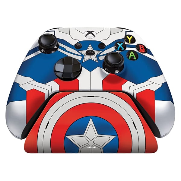 Геймпад Razer для Xbox, ограниченная серия Captain America, беспроводной, с подставкой, разноцветный - фото