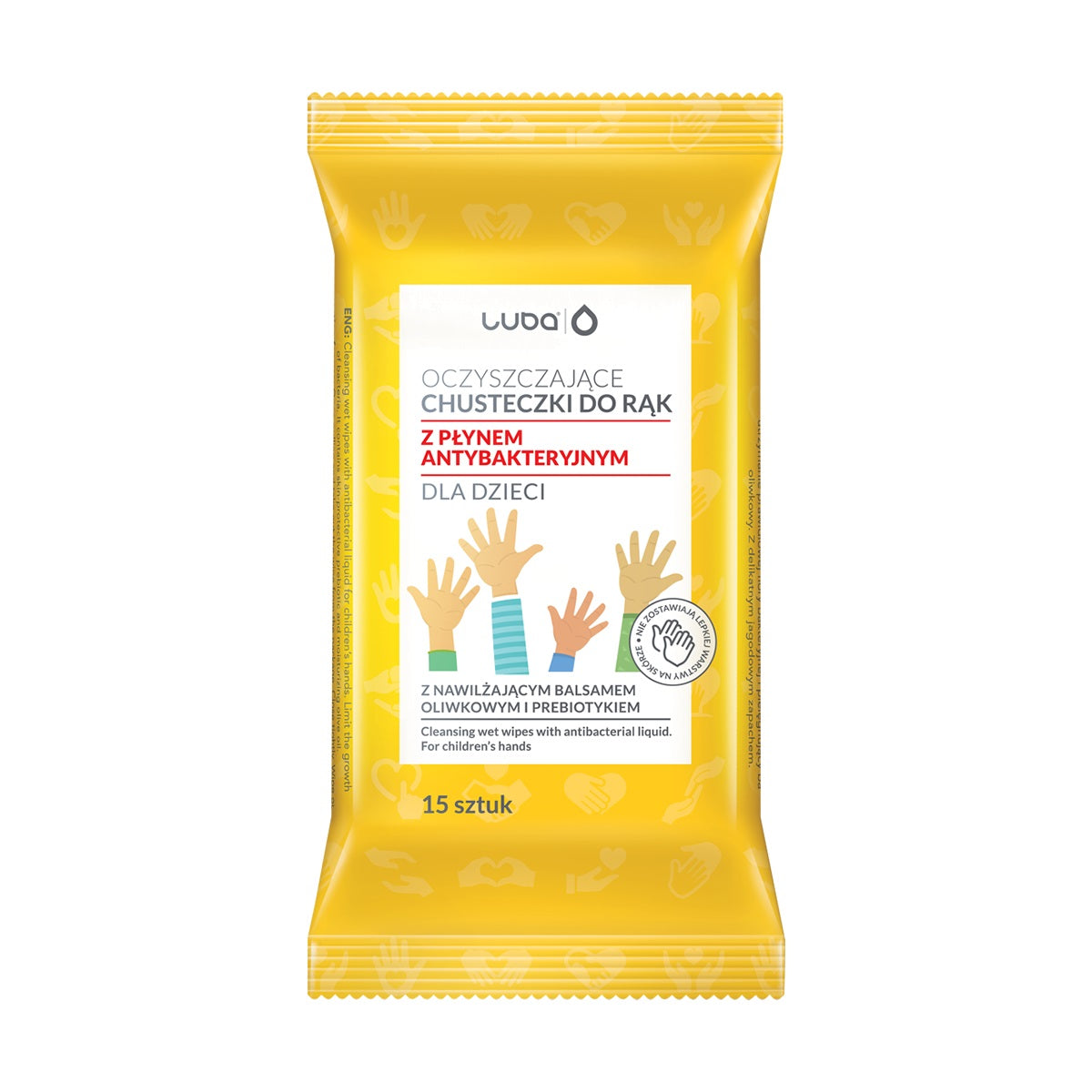 цена Luba Очищающие салфетки для рук с антибактериальной жидкостью для детей 15 шт.