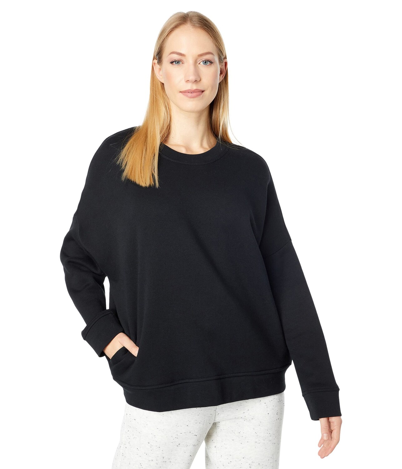 

Толстовка Madewell, MWL Betterterry Crew Neck Sweatshirt, Черный