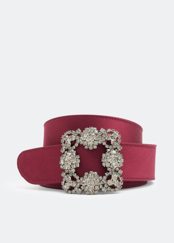 

Ремень MANOLO BLAHNIK Hangisi belt, бордовый