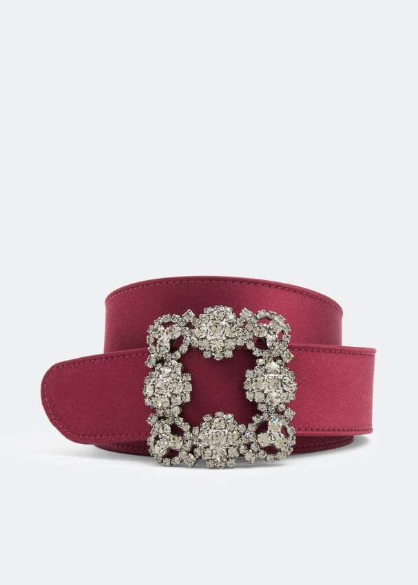 Ремень MANOLO BLAHNIK Hangisi belt, бордовый