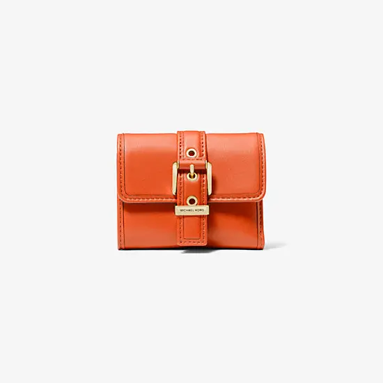 Кошелек Michael Kors Colby Small Leather Tri-Fold, оранжевый