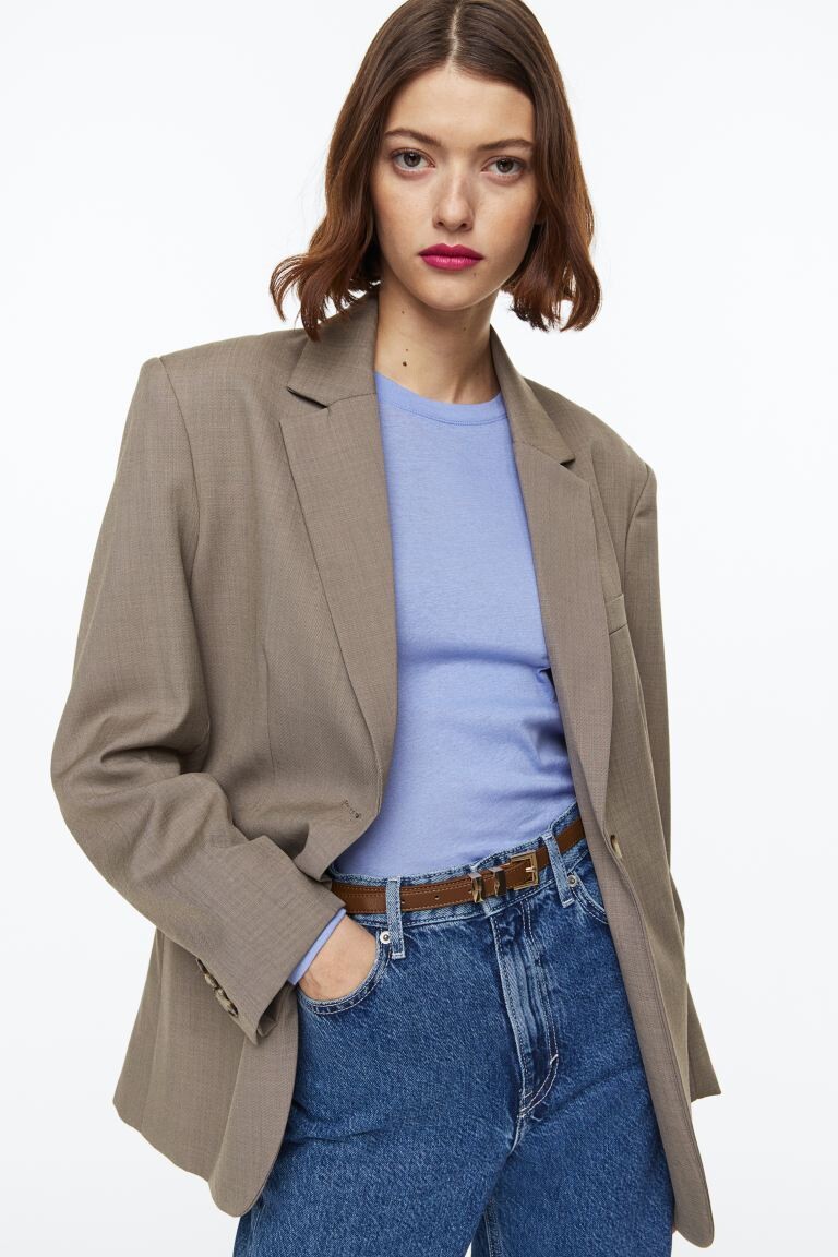 

Узкий ремень H&M, коричневый