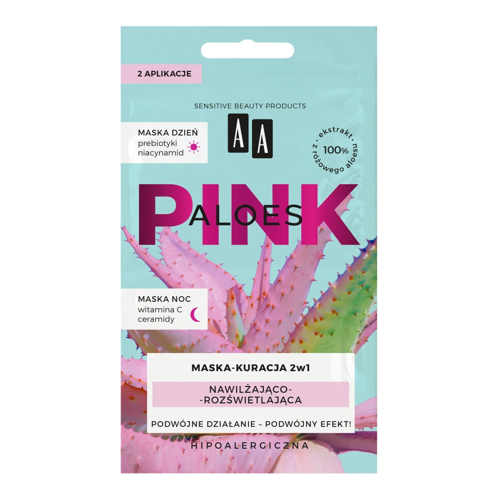 

AA Увлажняющая и осветляющая маска Aloe Pink день + ночь 2x4g
