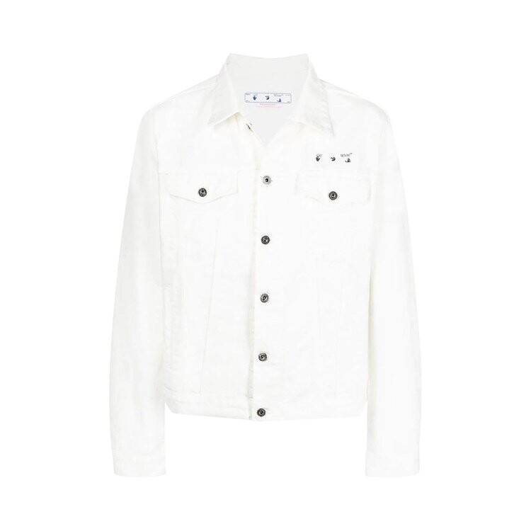 

Куртка Off-White Carvaggio Paint Slim Denim Jacket 'White', белый