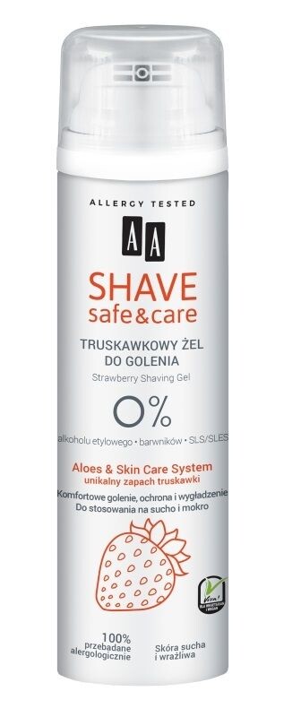 

AA Shave Safe & Care Strawberry гель для бритья, 200 ml