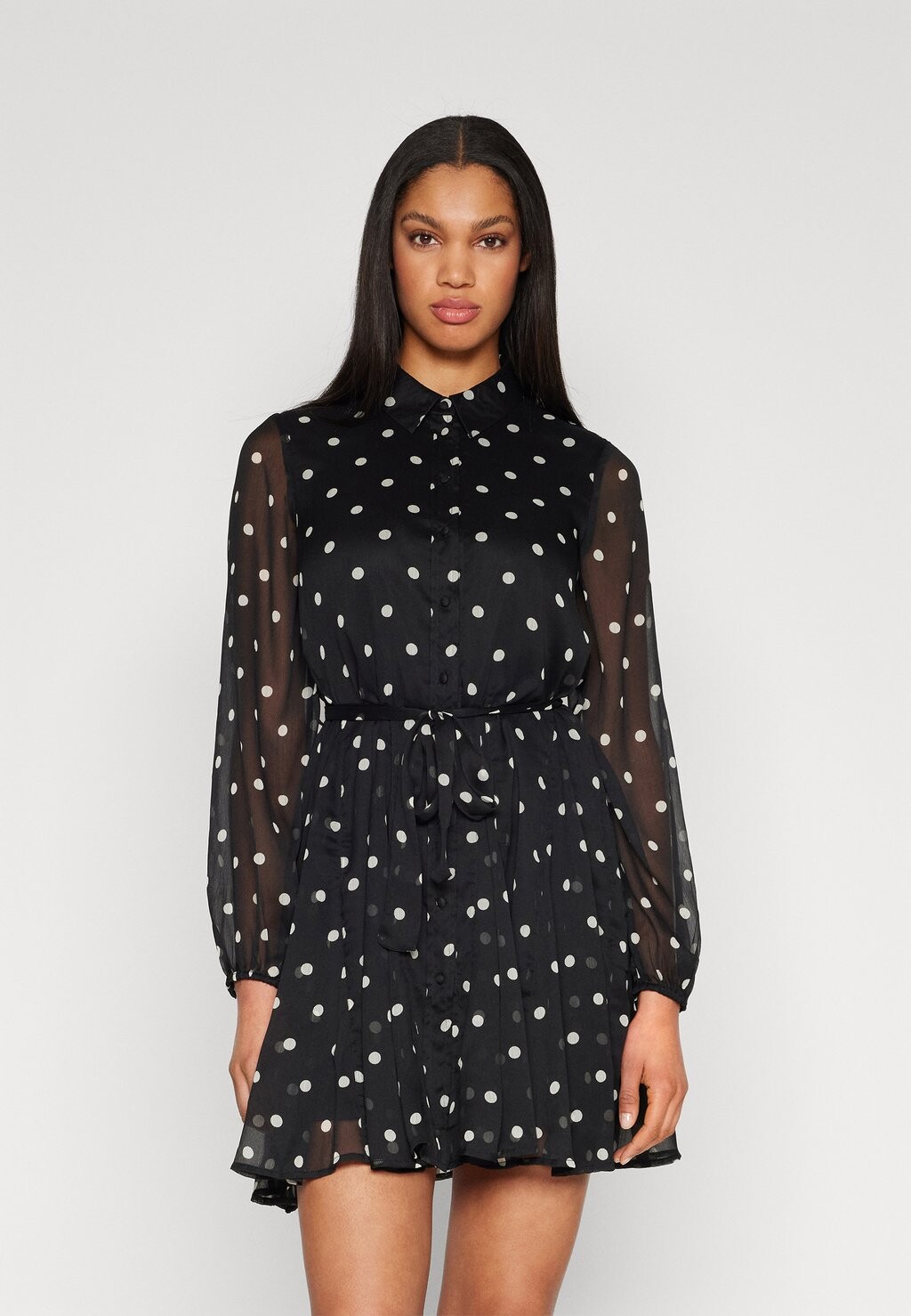 

Платье-блузка VMSMILLA VOLUME SHORT DRESS Vero Moda, цвет black/snow white dot