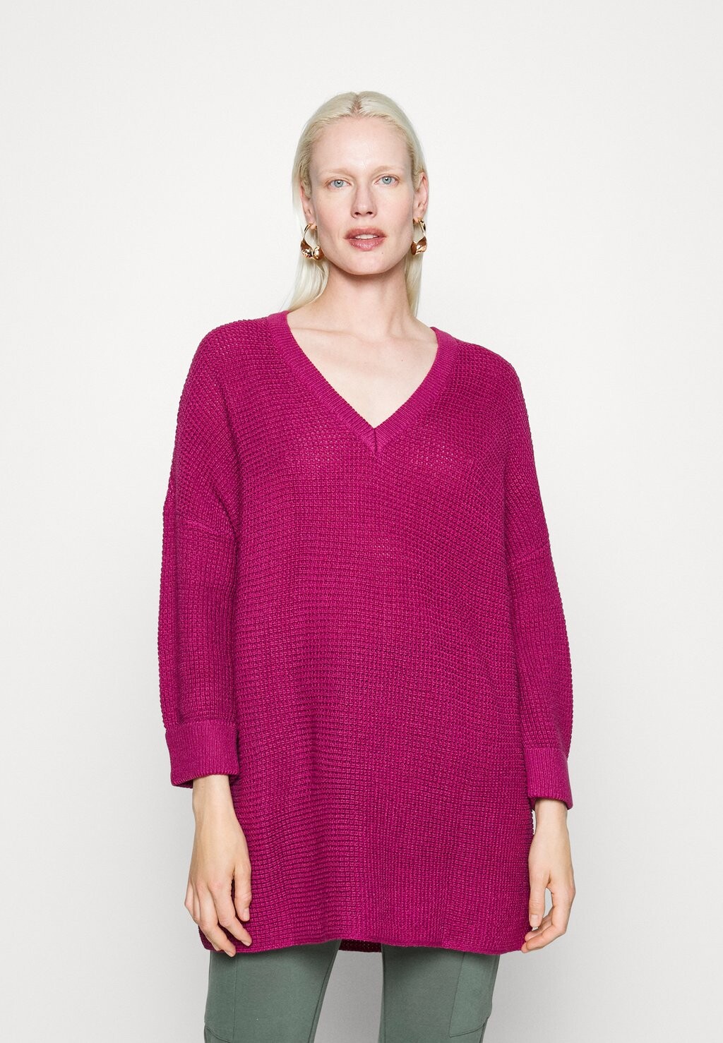 

Свитер Vero Moda Vmleanna V Neck Long, boysenberry, Розовый