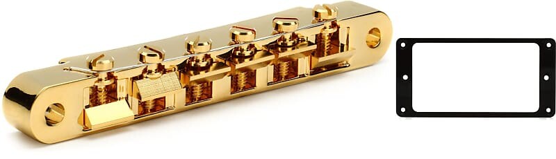 

Gibson Accessories ABR-1 Tune-O-Matic Bridge w/Full Assembly – Золотой комплект с аксессуарами Gibson Монтажное кольцо звукоснимателя для бриджа – Черный PBBR-020=1 PRPR-020=1