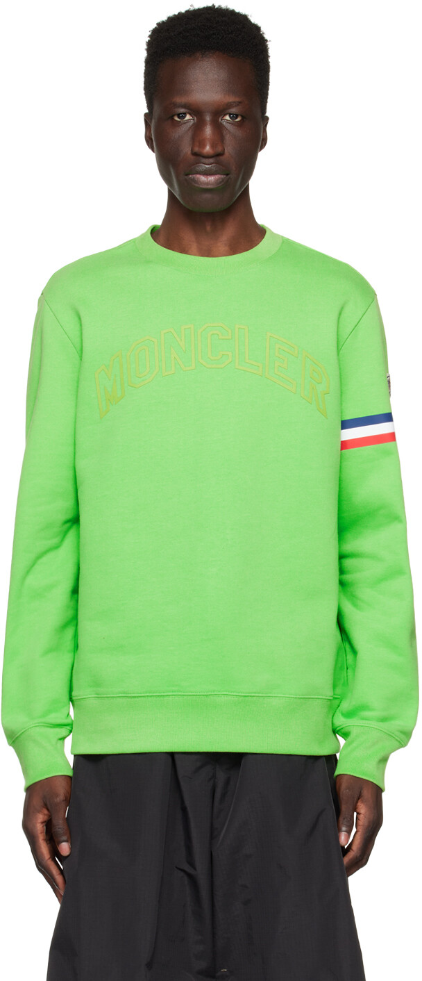 

Зеленый свитшот с круглым вырезом Moncler