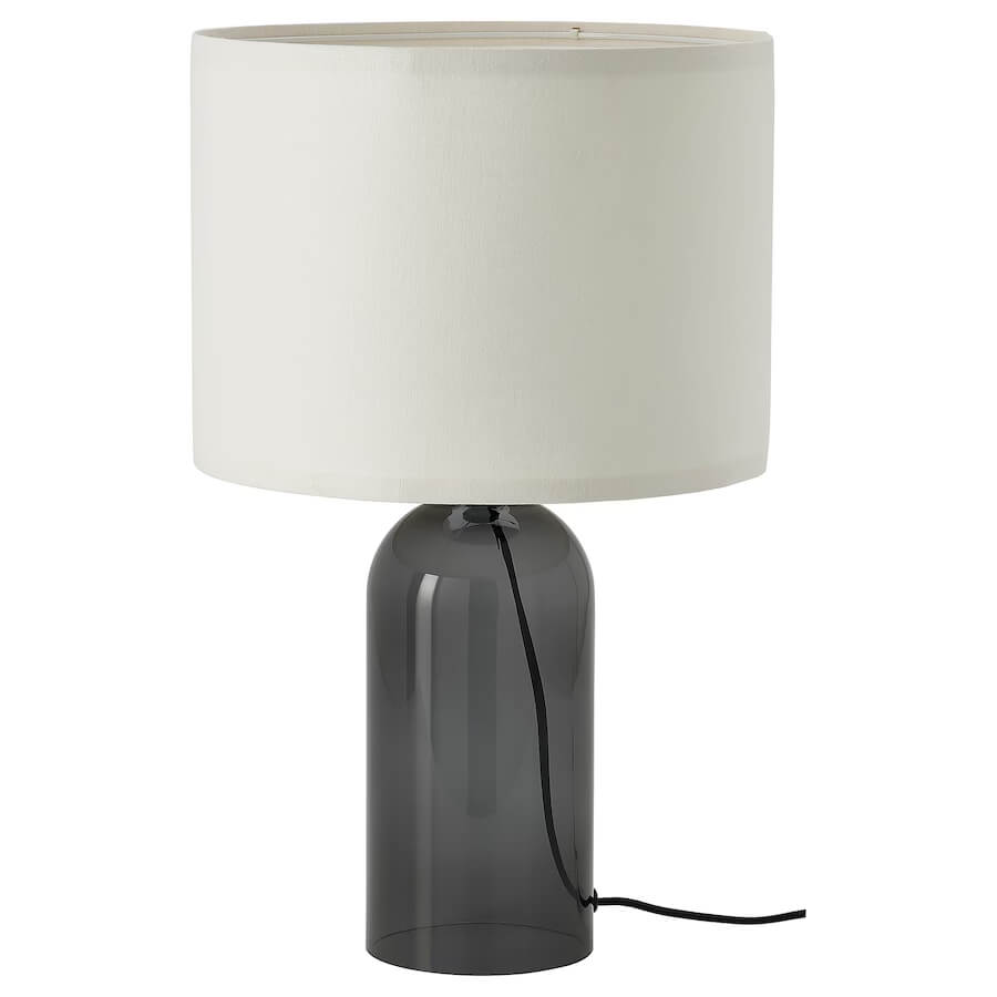 Настольная лампа Ikea Tonvis, дымчато-серый/белый настольная лампа фея для спальни сделай сам креативный теплый светильник льник абажур из перьев дерева свадебный декор домашний дек