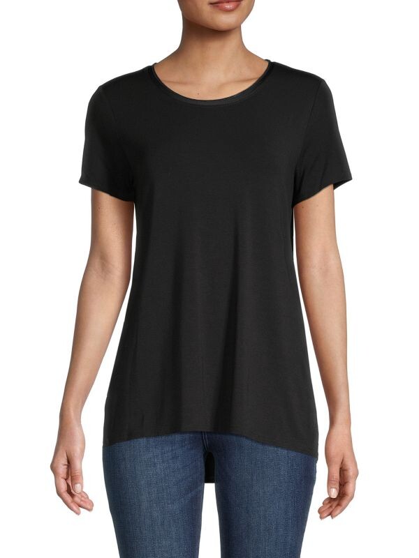 

Однотонная футболка Donna Karan Black, Красный